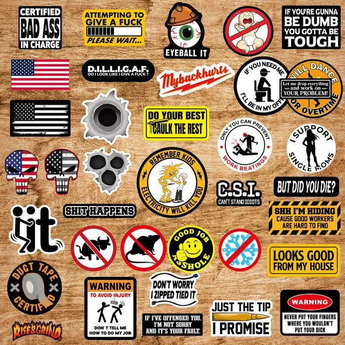 150pcs Hard Hat Stickers Pack - Perfect for Helmets, Toolboxes..