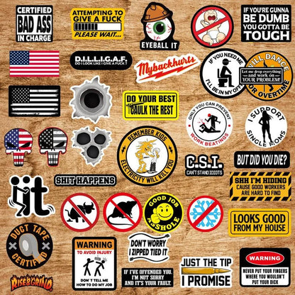 150pcs Hard Hat Stickers Pack - Perfect for Helmets, Toolboxes..